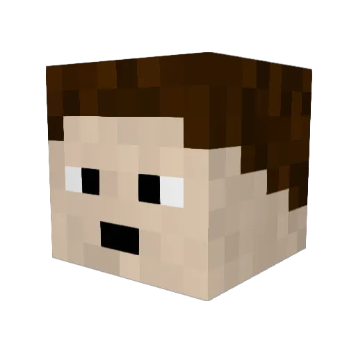 Dan_Kong Minecraft avatar head, 3D render