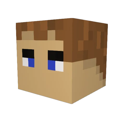 Dan_Miner Minecraft avatar head, 3D render
