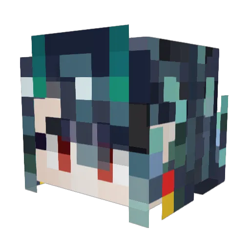 Dan_Zhu Minecraft avatar head, 3D render