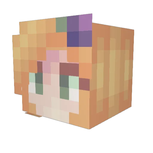 Dana0513 Minecraft avatar head, 3D render