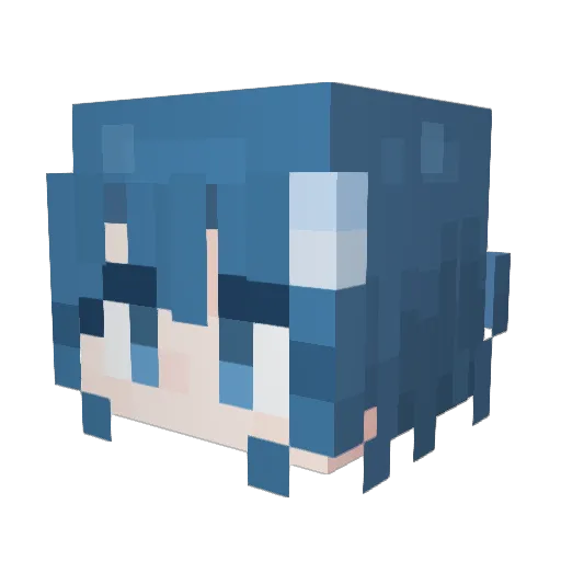 Dana1227 Minecraft avatar head, 3D render