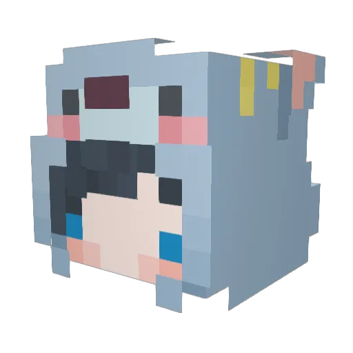 Dana_20 Minecraft avatar head, 3D render