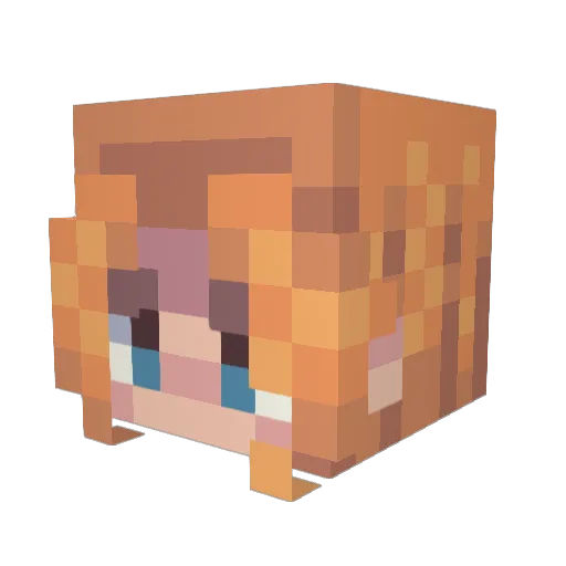 Danae319 Minecraft avatar head, 3D render