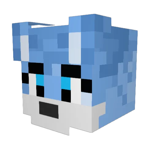 DanaoV2 Minecraft avatar head, 3D render