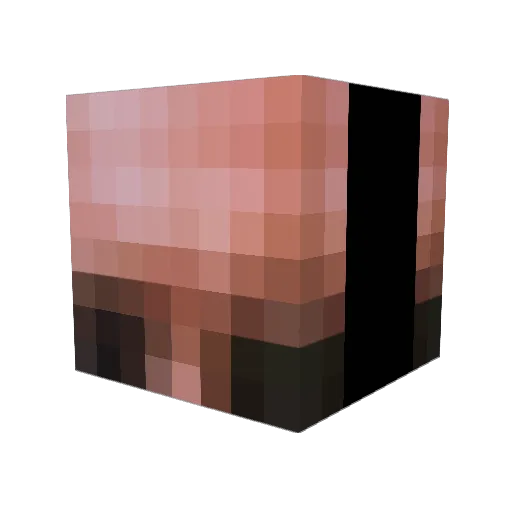 Danaya Minecraft avatar head, 3D render