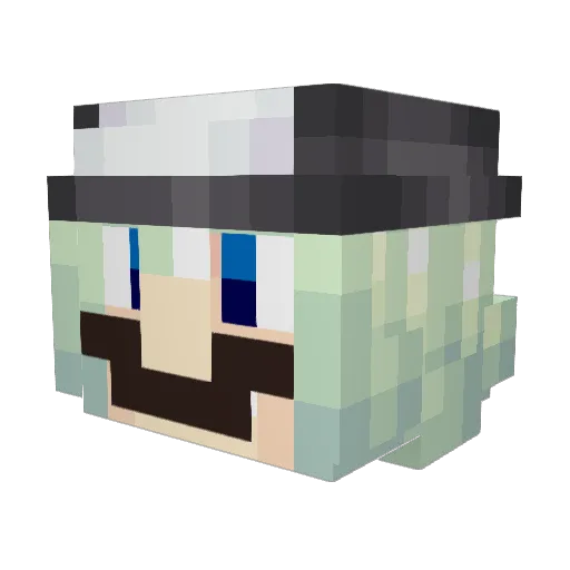 Dancaral72 Minecraft avatar head, 3D render