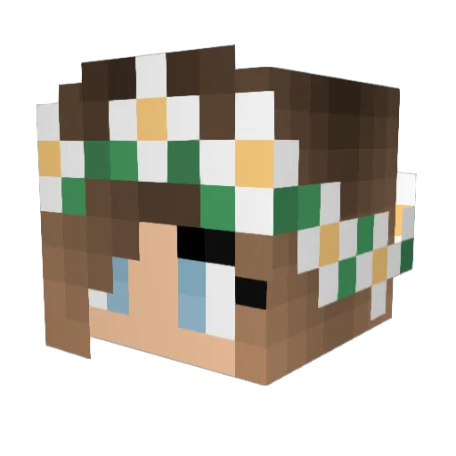 Dance123Sophia Minecraft avatar head, 3D render