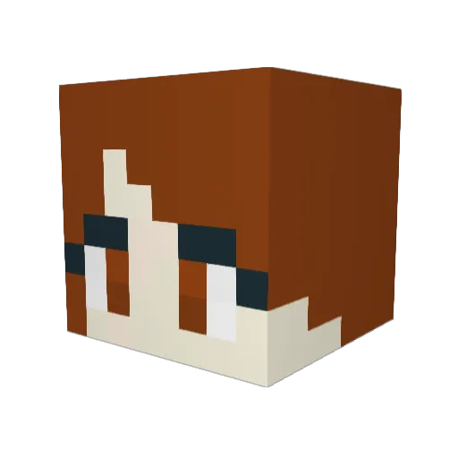 DanceCats23 Minecraft avatar head, 3D render