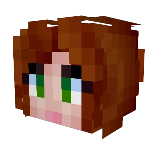 Dancenecks Minecraft avatar head, 3D render