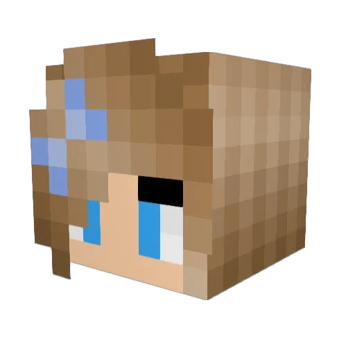 Dancer249 Minecraft avatar head, 3D render