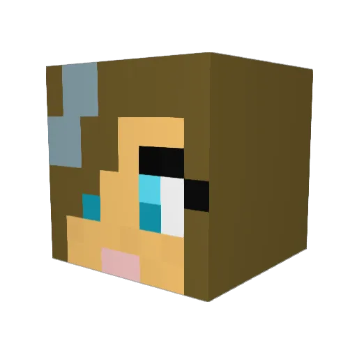 DancerGirl1999 Minecraft avatar head, 3D render