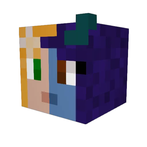 DancerOfHelheim Minecraft avatar head, 3D render