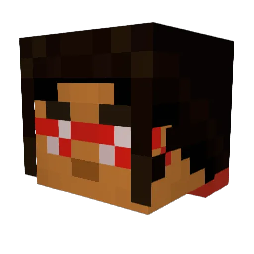 Dancetogo Minecraft avatar head, 3D render