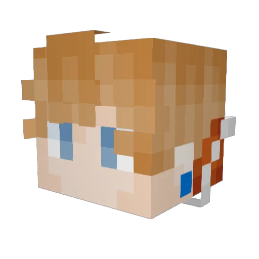 Danchrsf Minecraft avatar head, 3D render