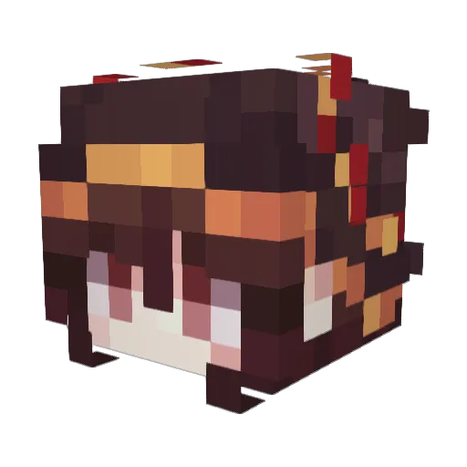 Dancine Minecraft avatar head, 3D render
