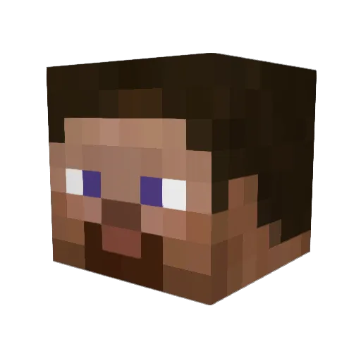 DancingDog3377 Minecraft avatar head, 3D render