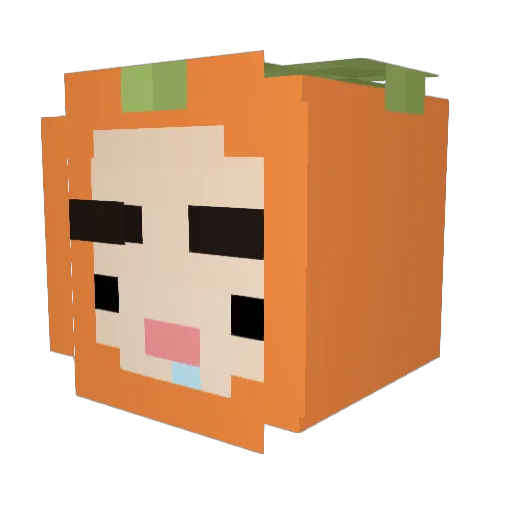 DancingGu Minecraft avatar head, 3D render