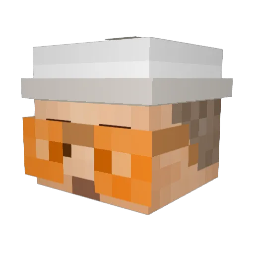 DancingIsraeli Minecraft avatar head, 3D render
