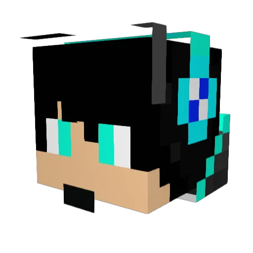 DancingPelikid Minecraft avatar head, 3D render