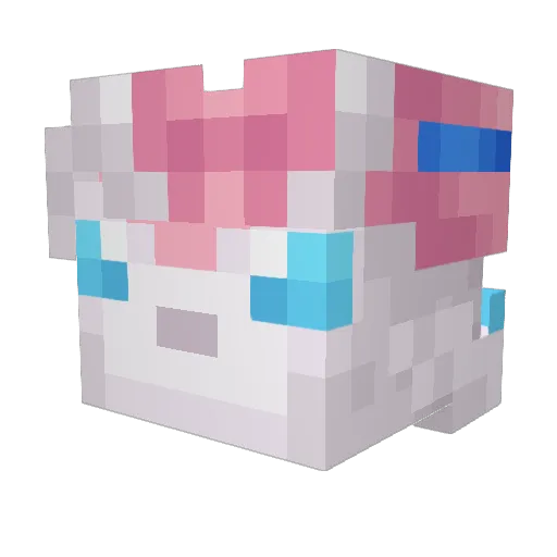 Dancing_Alone Minecraft avatar head, 3D render