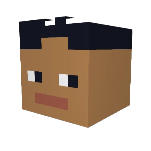 Dancing_Baby Minecraft avatar head, 3D render