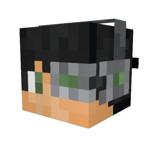 Dancinoman Minecraft avatar head, 3D render