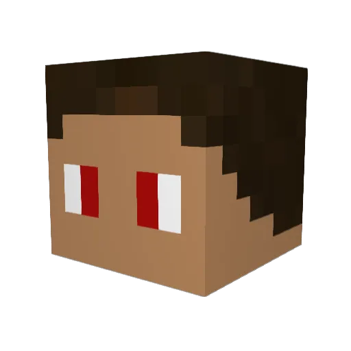 Danckhic Minecraft avatar head, 3D render