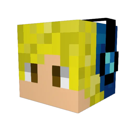 DancyCreator462 Minecraft avatar head, 3D render