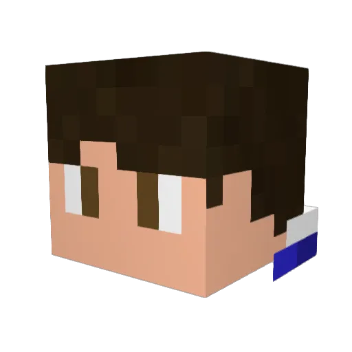 DandanREC Minecraft avatar head, 3D render