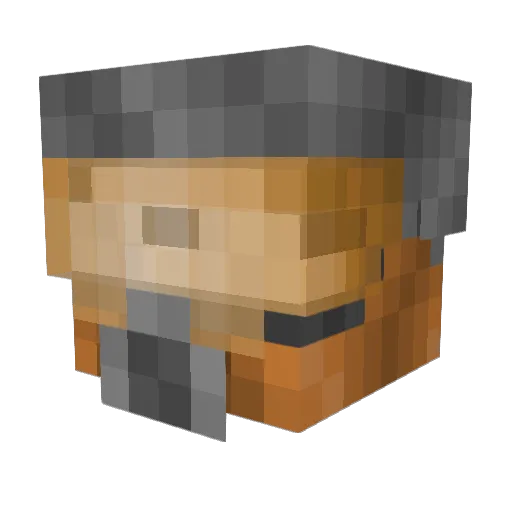 Dandan_CZ Minecraft avatar head, 3D render
