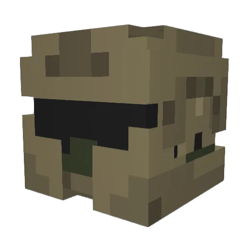 Dandeldalf Minecraft avatar head, 3D render