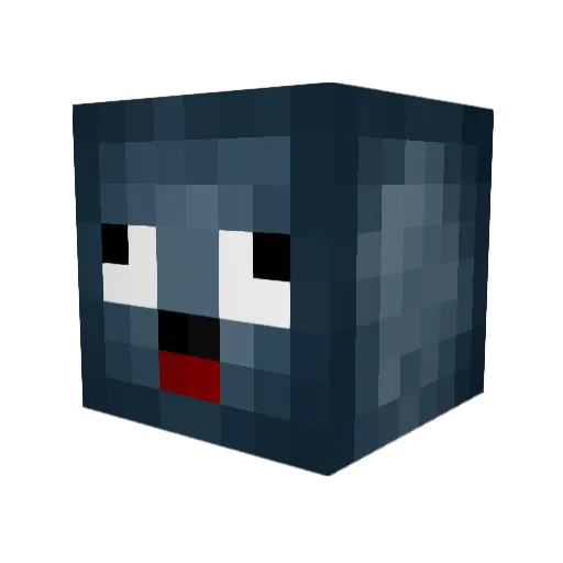 Dandeliger Minecraft avatar head, 3D render