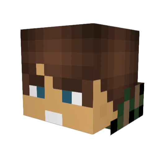 Dandelion1 Minecraft avatar head, 3D render