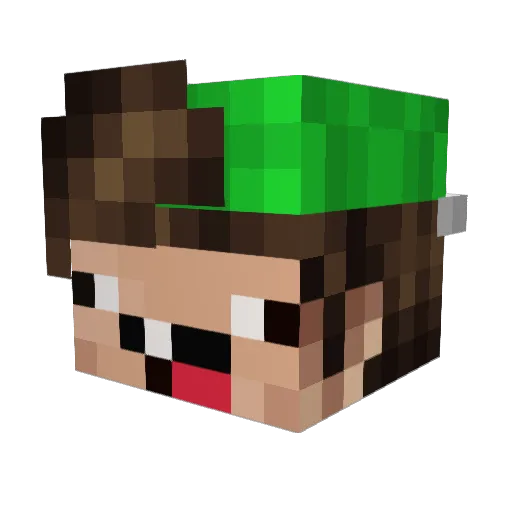 DandiAP Minecraft avatar head, 3D render