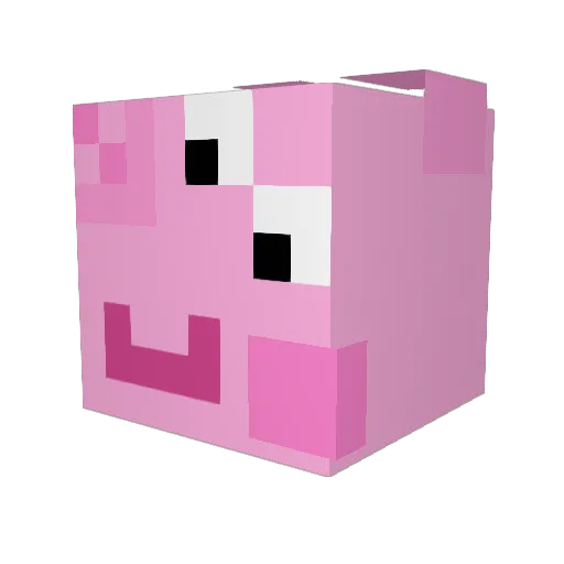 Dandinno Minecraft avatar head, 3D render