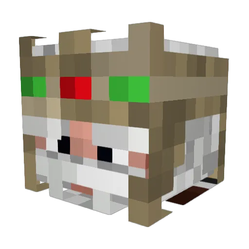 Dandolos Minecraft avatar head, 3D render