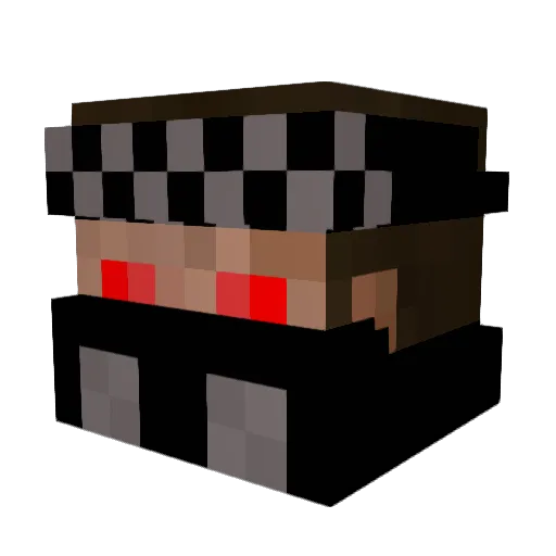 Dandrayus Minecraft avatar head, 3D render
