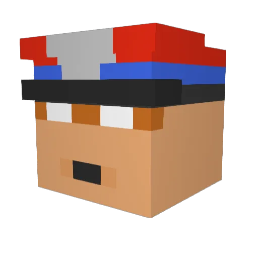 DandrontheGreat Minecraft avatar head, 3D render