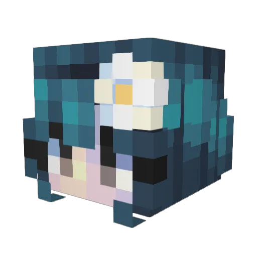 Dandy176 Minecraft avatar head, 3D render