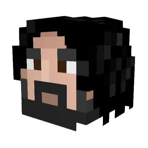 Dandy23214 Minecraft avatar head, 3D render