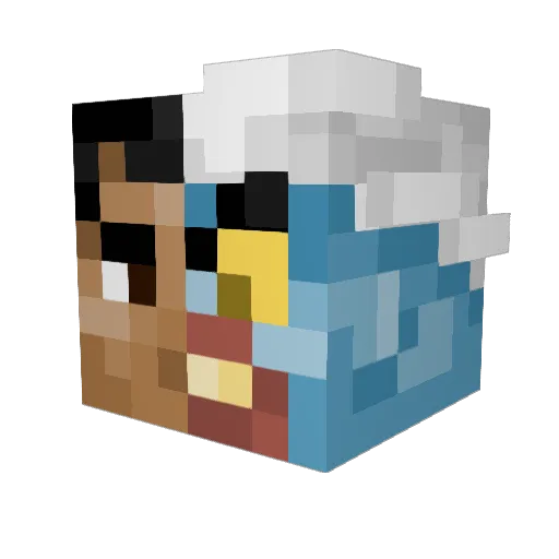 DandyMonn Minecraft avatar head, 3D render