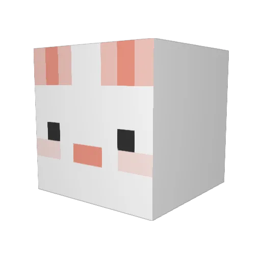 Dandyblue Minecraft avatar head, 3D render