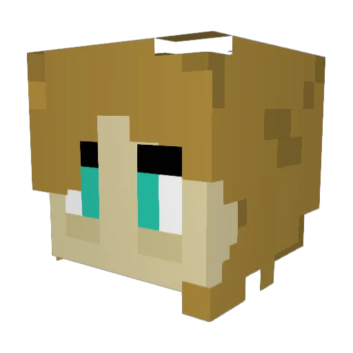 Dandyfello Minecraft avatar head, 3D render