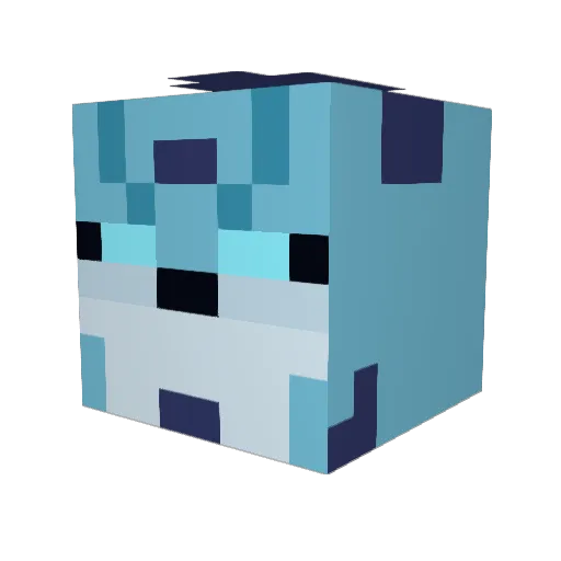 DandylionWolf Minecraft avatar head, 3D render