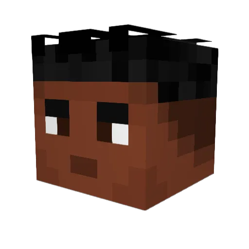 DanelOmega Minecraft avatar head, 3D render