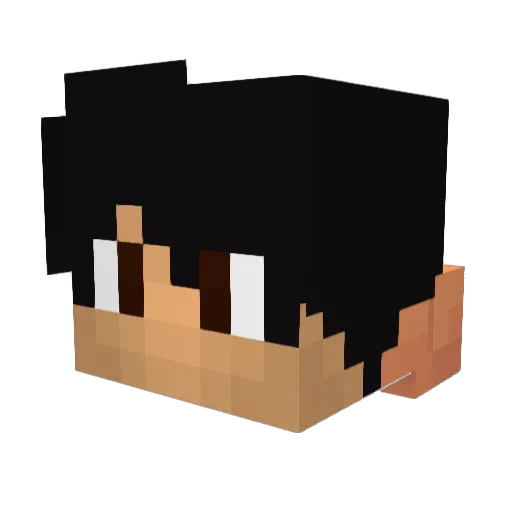 Danesto Minecraft avatar head, 3D render