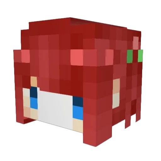Danfun Minecraft avatar head, 3D render