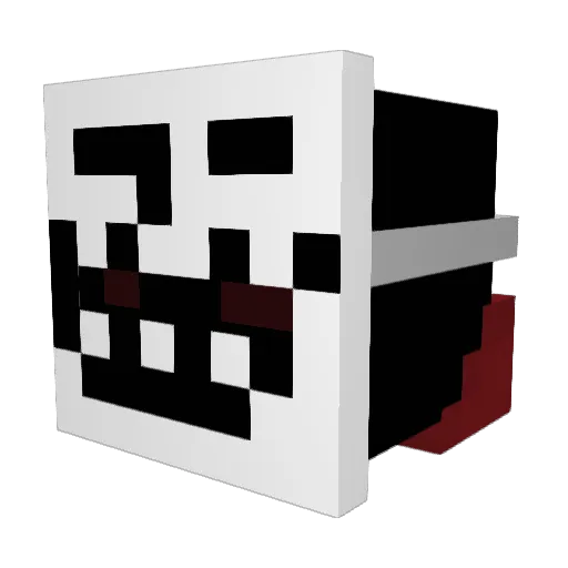 Dang3rFace Minecraft avatar head, 3D render