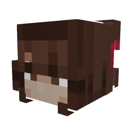 DangDat Minecraft avatar head, 3D render