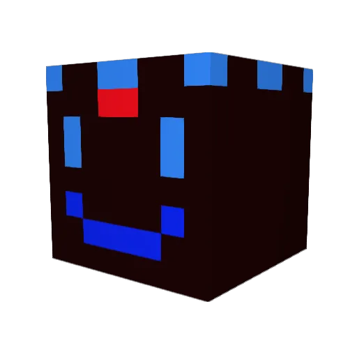 DangGaLang Minecraft avatar head, 3D render